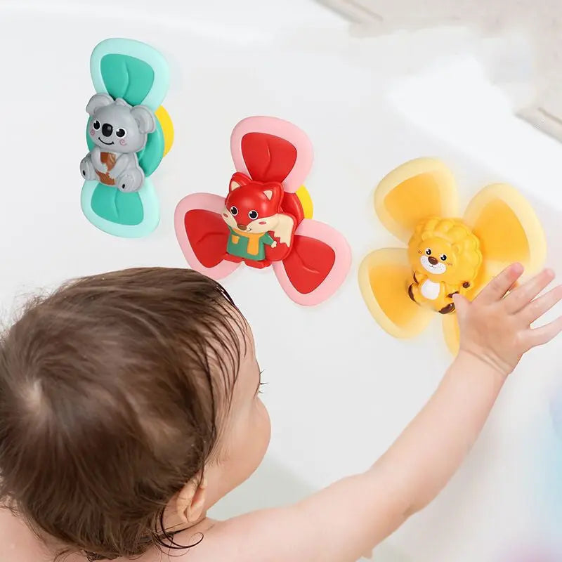 Spinning Top Baby Sucker Top Toy Creative Bath Swimming Water Toys Sucker Suction Cup Fun Game Baby Teether Toys beldemo5-toys2