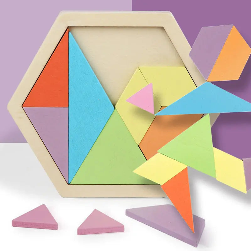 Wooden Hexagonal Geometric Puzzle beldemo5-toys2