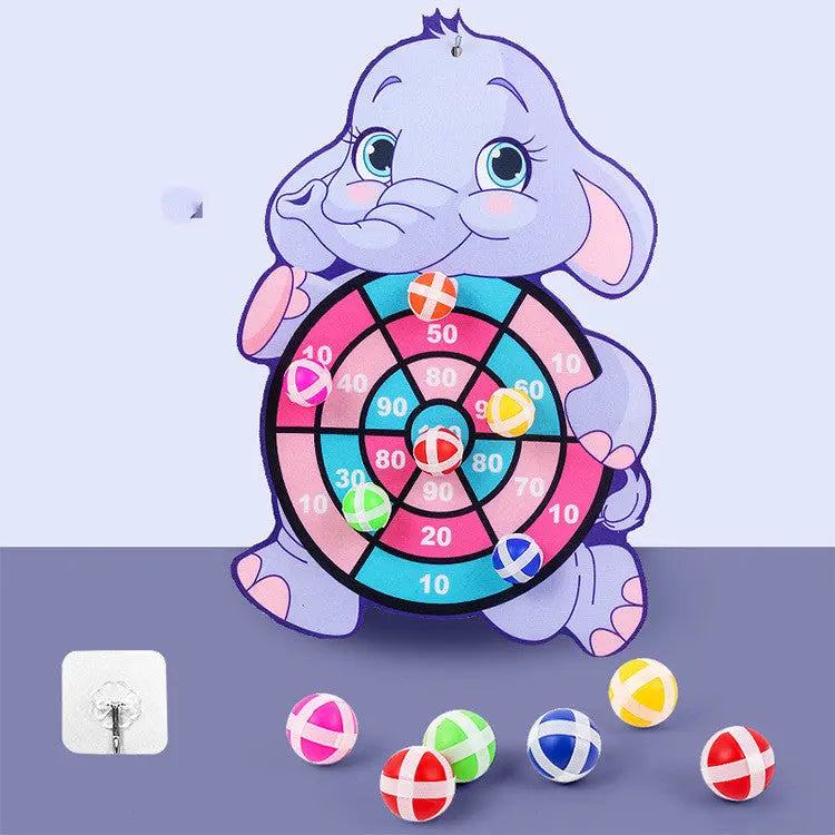 Spot Wholesale Children's Sticky Ball Dart Board Cartoon Fun Dart Board Plus Velvet A Variety Of Creative Cartoon beldemo5-toys2