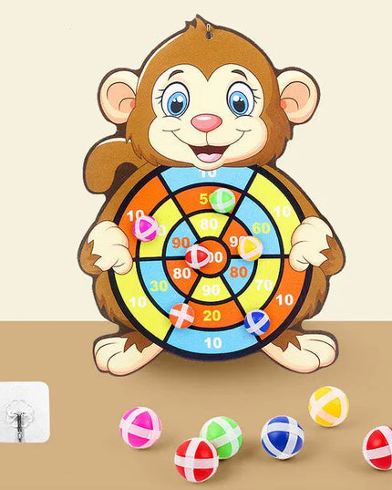 Spot Wholesale Children's Sticky Ball Dart Board Cartoon Fun Dart Board Plus Velvet A Variety Of Creative Cartoon beldemo5-toys2
