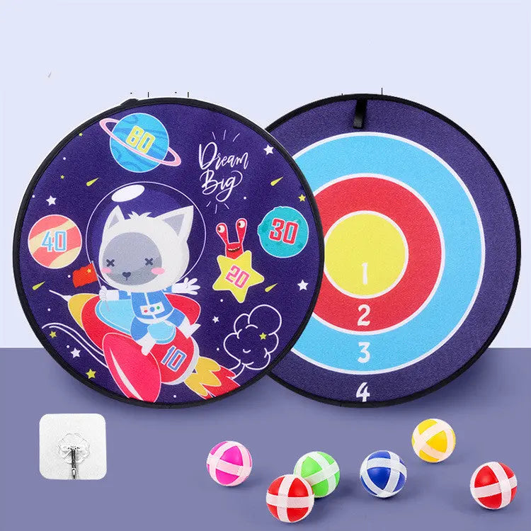 Spot Wholesale Children's Sticky Ball Dart Board Cartoon Fun Dart Board Plus Velvet A Variety Of Creative Cartoon beldemo5-toys2