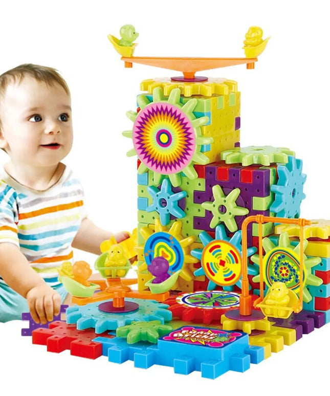 Electric Gears 3D Model Building Kits Plastic Brick Blocks Educational Toys for Kids beldemo5-toys2