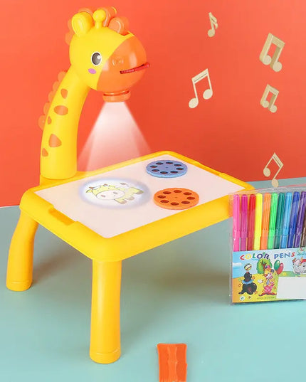 Children LED Projector Art Drawing Table Toys Painting Board Desk beldemo5-toys2