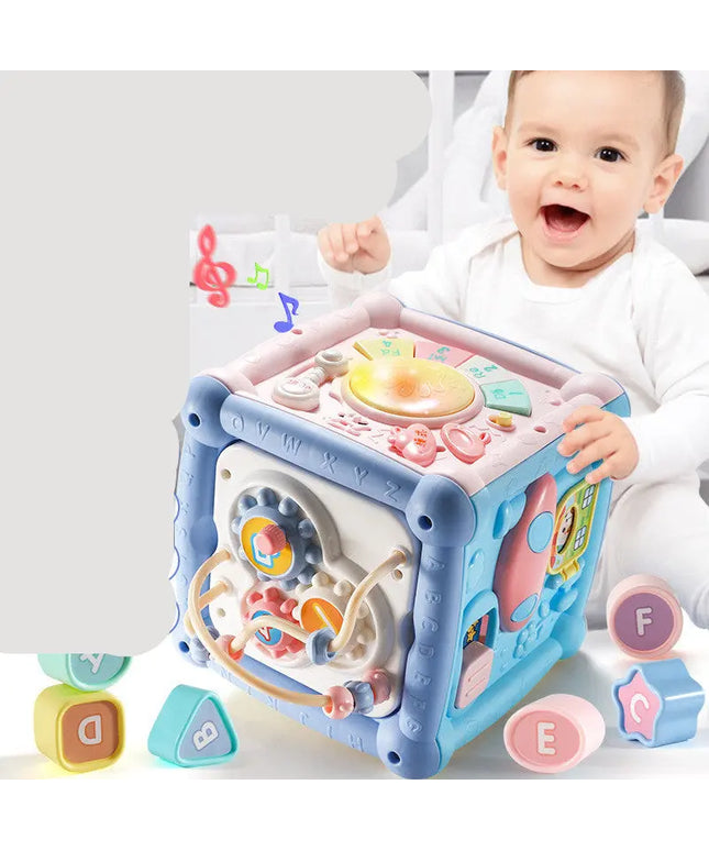 Baby Musical Box Toddler Funny Hand Drum Toy Baby Activity Cube Geometric Blocks beldemo5-toys2
