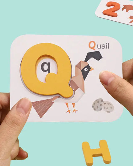 Wooden Toy Memory Card For Baby's Cognition Torn Not Rotten Words beldemo5-toys2