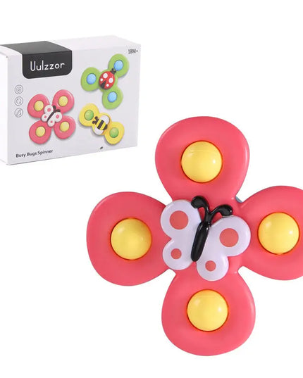 Kids Gyro Insect Sucker Spinner Rattle Bathroom Bath Toys Table Dinner Appease Toys for Baby Toddlers beldemo5-toys2