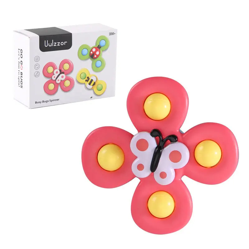 Kids Gyro Insect Sucker Spinner Rattle Bathroom Bath Toys Table Dinner Appease Toys for Baby Toddlers beldemo5-toys2