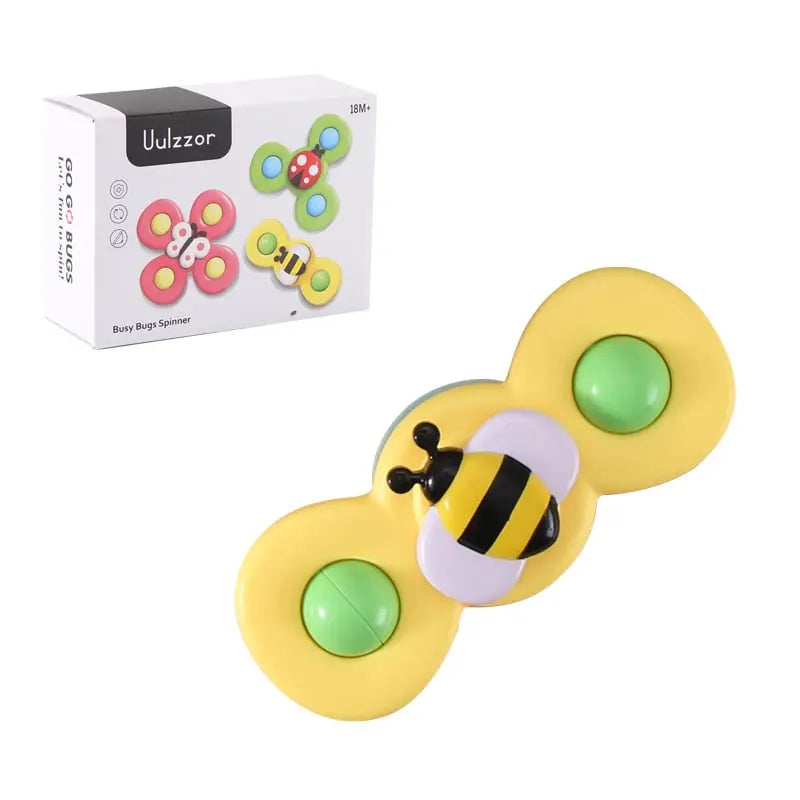 Kids Gyro Insect Sucker Spinner Rattle Bathroom Bath Toys Table Dinner Appease Toys for Baby Toddlers beldemo5-toys2
