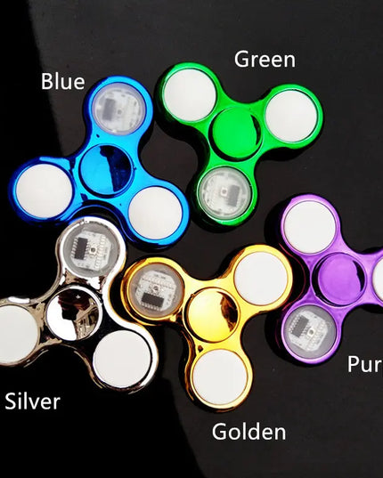Luminous LED Light Fidget Spinner Hand Top Spinners Glow in Dark Light beldemo5-toys2