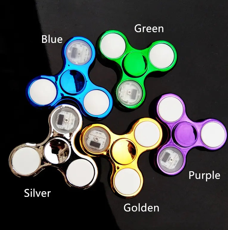 Luminous LED Light Fidget Spinner Hand Top Spinners Glow in Dark Light beldemo5-toys2