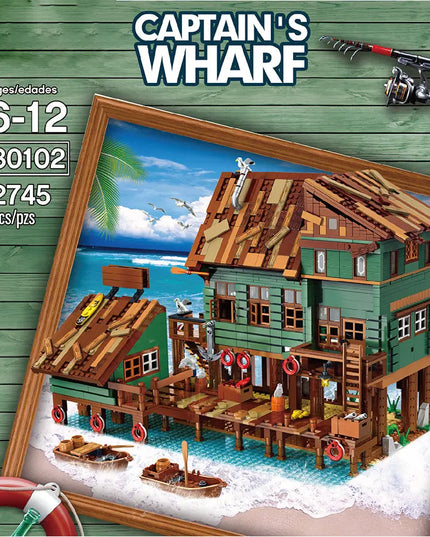 Blocks Bricks Old Fishing House Series Captain's Wharf Toys For Kids Christmas Gifts beldemo5-toys2