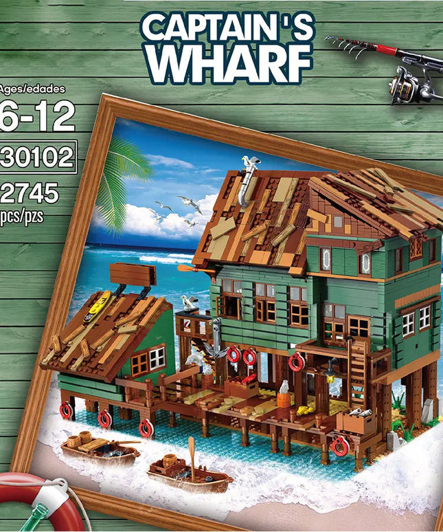 Blocks Bricks Old Fishing House Series Captain's Wharf Toys For Kids Christmas Gifts beldemo5-toys2