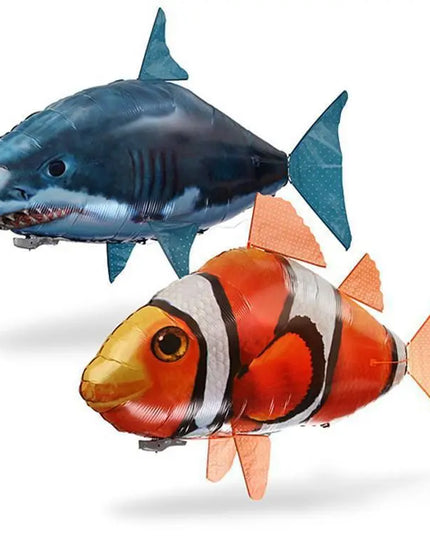 Infrared Remote Control Air Flying Fish Electric Air Suspension Shark Clown Fish, Helium Balloon Inflatable Toy beldemo5-toys2