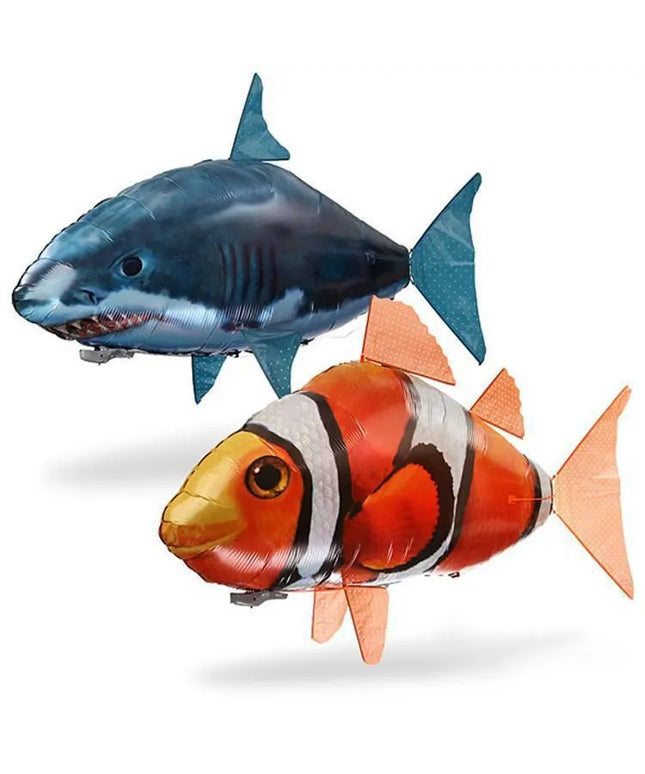 Infrared Remote Control Air Flying Fish Electric Air Suspension Shark Clown Fish, Helium Balloon Inflatable Toy beldemo5-toys2