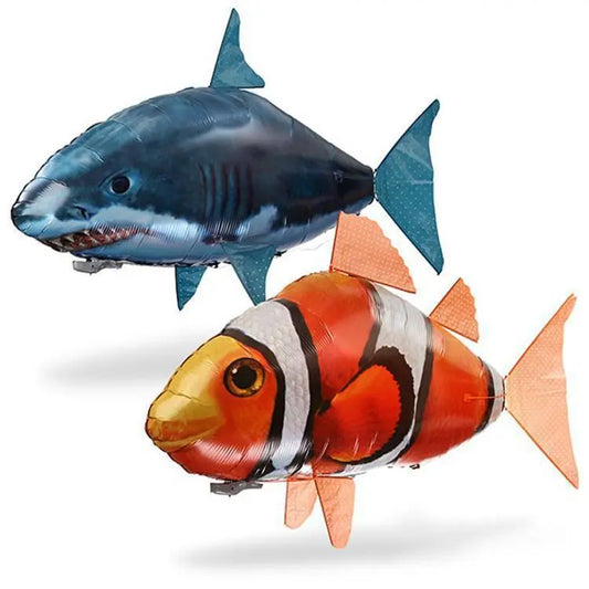Infrared Remote Control Air Flying Fish Electric Air Suspension Shark Clown Fish, Helium Balloon Inflatable Toy beldemo5-toys2