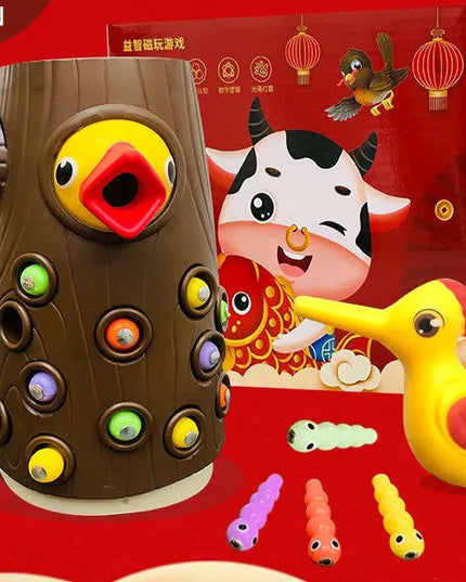 Family Toys Click Here For More OptionsWoodpecker Magnetic Catch The Worm Animal Feeding Game Small Birds Children Educate Fishing Toys Kit Kids Gift Set beldemo5-toys2