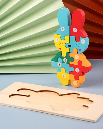 Children's Cartoon Number Animal Puzzle beldemo5-toys2