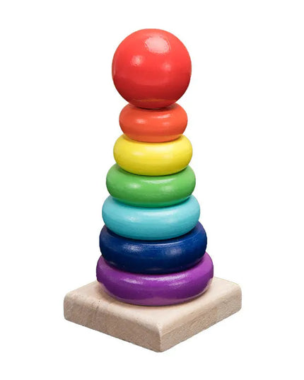 Wooden Toys Rattles Educational Toy Rainbow Blocks Montessori Baby Colorful Kids Music beldemo5-toys2