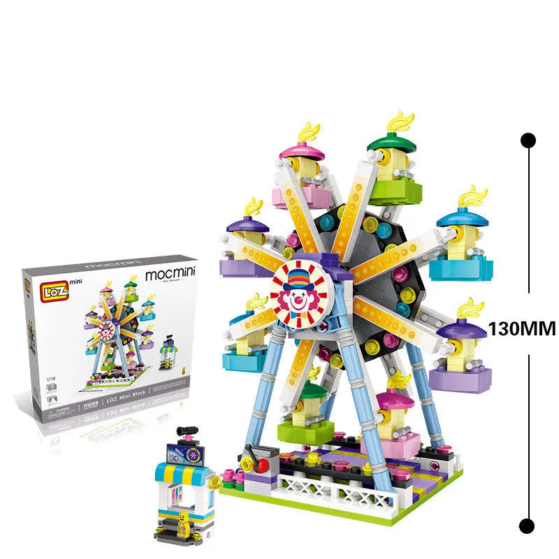 LOZ Building Blocks Mini Small Particle Building Blocks Children Educational Toys Diy Playground Ferris Wheel Inserting Building Blocks beldemo5-toys2