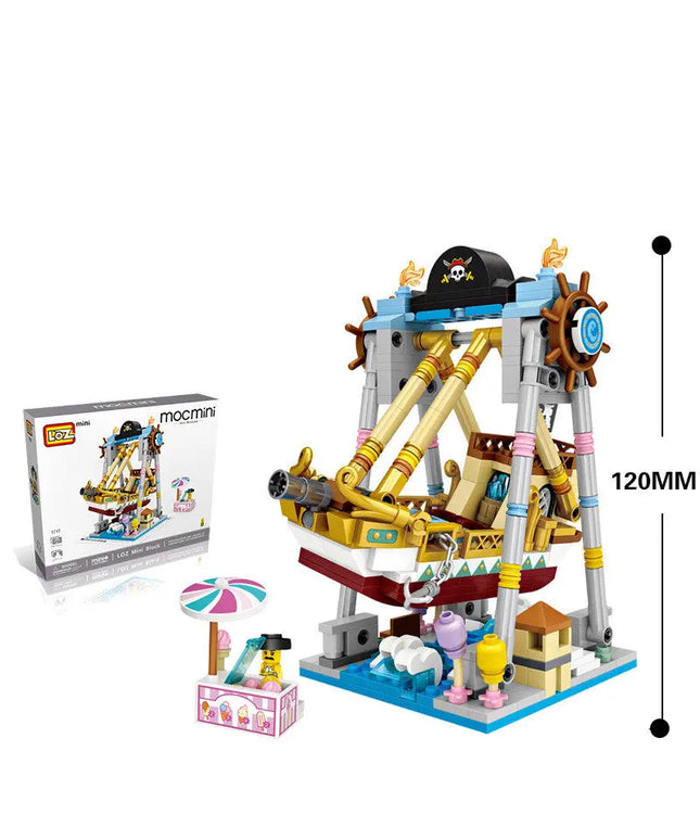 LOZ Building Blocks Mini Small Particle Building Blocks Children Educational Toys Diy Playground Ferris Wheel Inserting Building Blocks beldemo5-toys2