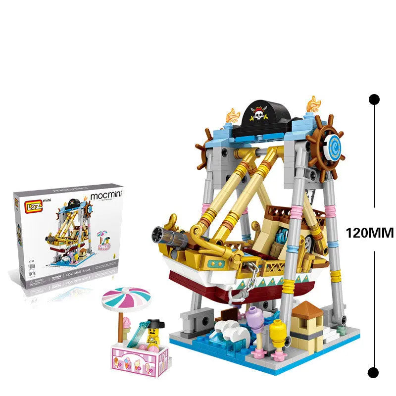 LOZ Building Blocks Mini Small Particle Building Blocks Children Educational Toys Diy Playground Ferris Wheel Inserting Building Blocks beldemo5-toys2