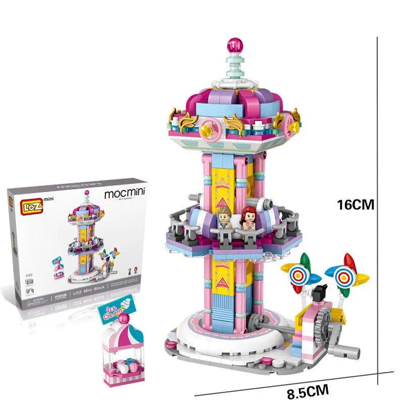 LOZ Building Blocks Mini Small Particle Building Blocks Children Educational Toys Diy Playground Ferris Wheel Inserting Building Blocks beldemo5-toys2