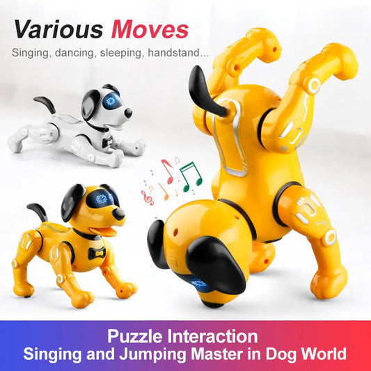 Smart Remote Control Robot Dog Children's Early Educational Toy Parent-Child Puzzle Interaction Electronic Pet Sing Dog Kid Gift beldemo5-toys2