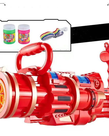 Gatling Bubble Gun Machine Children'S Automatic Electric Bubble Machine Porous Light Music beldemo5-toys2