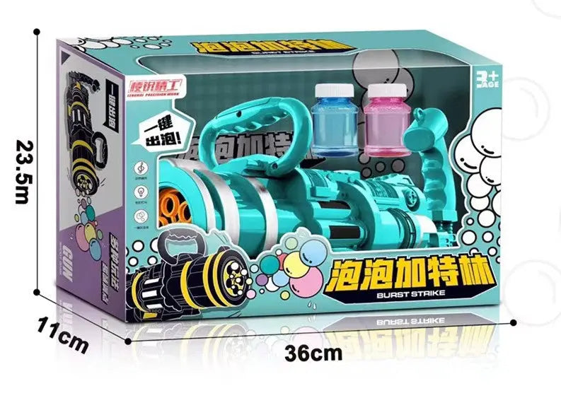 Gatling Bubble Gun Machine Children'S Automatic Electric Bubble Machine Porous Light Music beldemo5-toys2