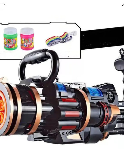 Gatling Bubble Gun Machine Children'S Automatic Electric Bubble Machine Porous Light Music beldemo5-toys2
