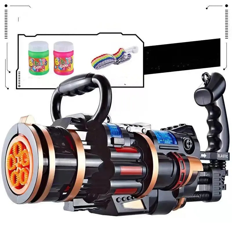 Gatling Bubble Gun Machine Children'S Automatic Electric Bubble Machine Porous Light Music beldemo5-toys2