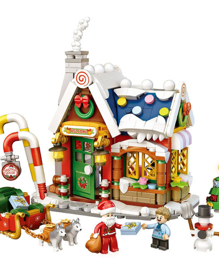 Christmas House Building Blocks Gifts Children'S Toys Puzzle Assembling Creative Ornaments beldemo5-toys2