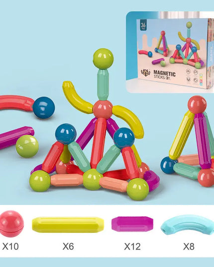 Big Size DIY Magnetic Construction Set Early Learning Constructor Variety Magnetic Rod Building Blocks For Children Toys Gift beldemo5-toys2