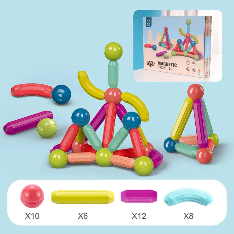Big Size DIY Magnetic Construction Set Early Learning Constructor Variety Magnetic Rod Building Blocks For Children Toys Gift beldemo5-toys2