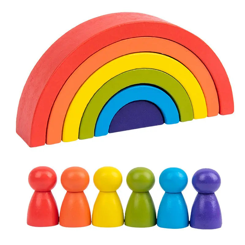 Wooden Assembled Rainbow House Villain Barrel beldemo5-toys2