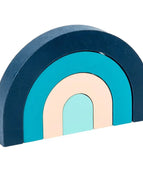 Four pieces of rainbow blue