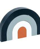 Four pieces of rainbow black