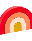 Four pieces of rainbow red
