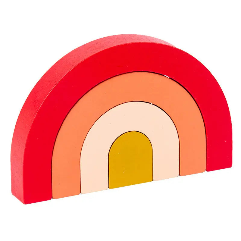 Wooden Assembled Rainbow House Villain Barrel beldemo5-toys2