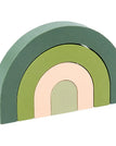 Four pieces of rainbow green