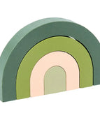 Four pieces of rainbow green