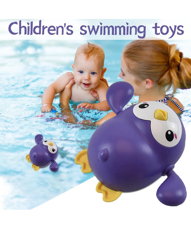 Baby Bath Toy Kawaii Swimming Penguin Bath Pool Toy Cute Wind Up Little Penguin Bath Toys Set Baby Montessori Educational Toys beldemo5-toys2