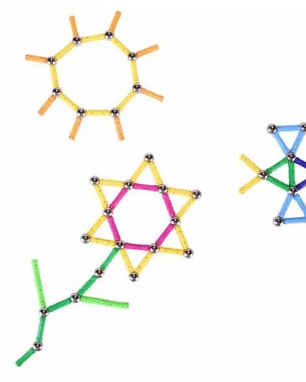 Large Magnet Toy Sticks & Metal Balls Magnetic Building Blocks Construction Toys For Baby Designer Educational Toy For Children beldemo5-toys2
