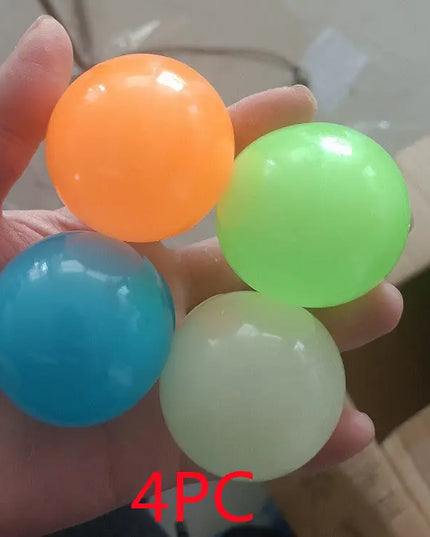 Luminous Sticky Ball Toys Sticky Wall Home Party Games Glow In The Dark Novelty Toys Decompression Squeeze Toy beldemo5-toys2