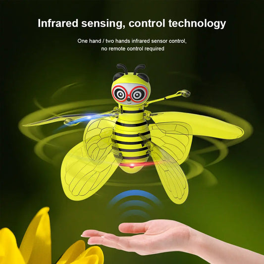 Mini Flying Ball Bee Toys - Rc Infrared Induction Drone Helicopter With Shinning Gesture Sensing Bee Flying Vehicle beldemo5-toys2