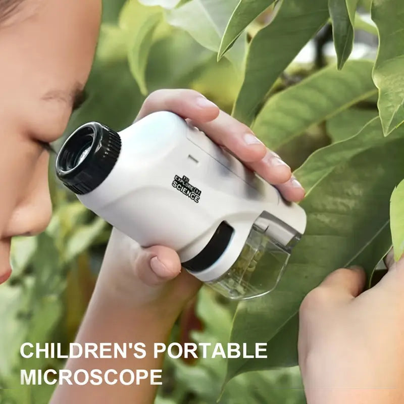 Pocket Microscope For Kids, Portable Handheld Mini Microscope Toy, Kids Microscope With LED Light 60X-120X Explore The Wonders Of Nature With This Portable Microscope Toy beldemo5-toys2