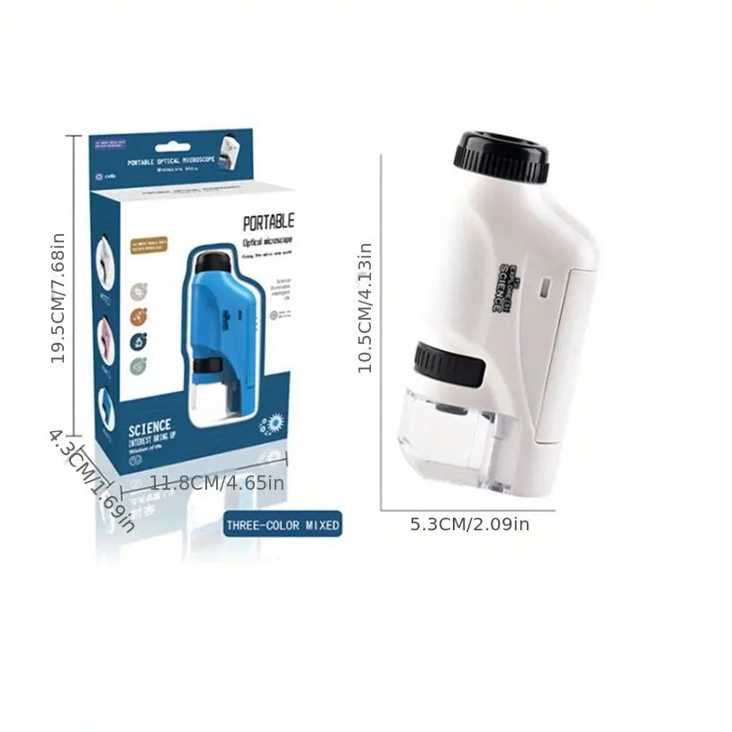 Pocket Microscope For Kids, Portable Handheld Mini Microscope Toy, Kids Microscope With LED Light 60X-120X Explore The Wonders Of Nature With This Portable Microscope Toy beldemo5-toys2