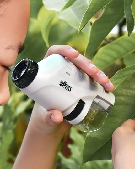 Pocket Microscope For Kids, Portable Handheld Mini Microscope Toy, Kids Microscope With LED Light 60X-120X, Halloween, Christmas And Thanksgiving Day Gift beldemo5-toys2