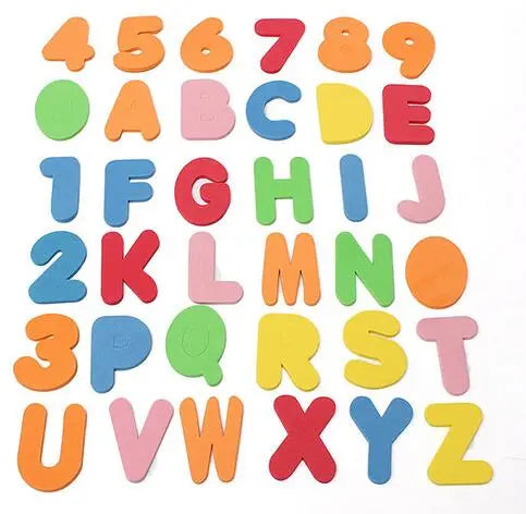 36PCS Letters Numbers Kids Baby Toy Early Educational Toy Tool Bath Toy beldemo5-toys2