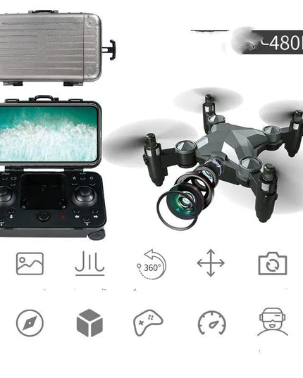 New Luggage Box Storage Box Folding Mini UAV Aerial Photography Remote Control Four Axis Children's Toys Drone beldemo5-toys2